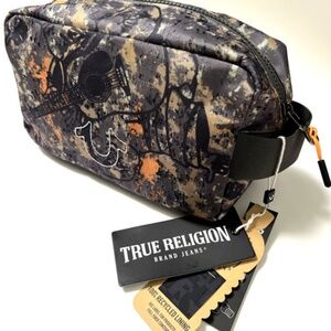 NWT TRUE RELIGION Men Loaf Cosmetics Bag Toiletries Travel Case Camouflage